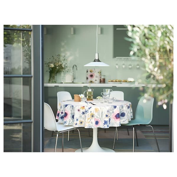 Ikea FYRTIOFYRA - Pendant lamp, chrome effect/white, 38 cm