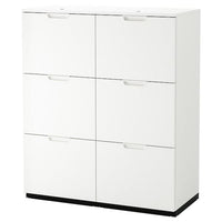 GALANT storage combination with filing, white, 102x120 cm