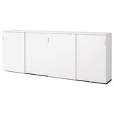 GALANT storage combination w sliding doors, white, 320x120 cm