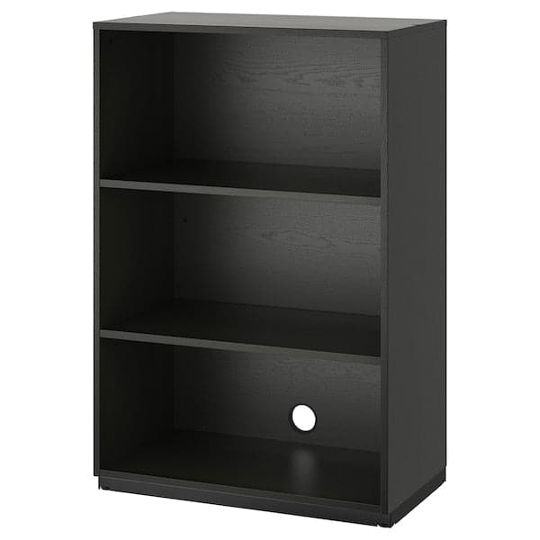 GALANT shelf unit, black stained ash veneer, 80x120x45 cm