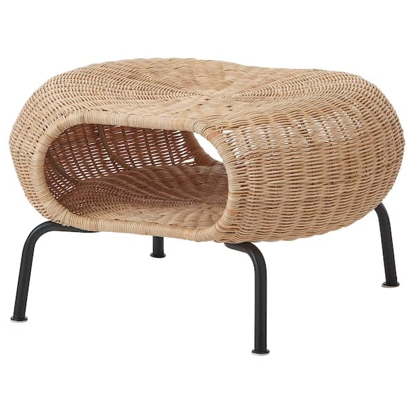 Ikea GAMLEHULT - Footstool with storage, rattan/anthracite
