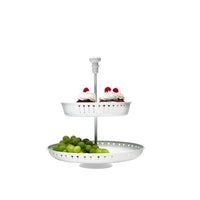 GARNERA - Serving stand, two tiers, white - best price from Maltashopper.com 10258768