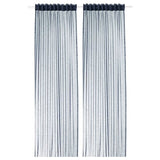 GJERTRUD sheer curtains, 1 pair, dark blue, 145x300 cm