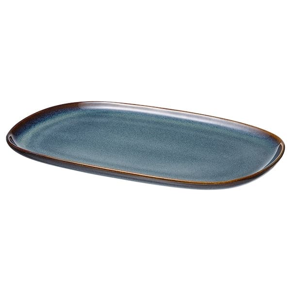 Ikea GLADELIG - Plate, blue, 31x19 cm