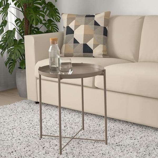 GLADOM - Tray table, dark grey-beige, 45x53 cm - best price from Maltashopper.com 30513763