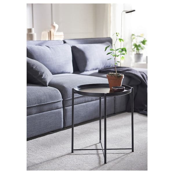 GLADOM - Tray table, black, 45x53 cm - best price from Maltashopper.com 50411990