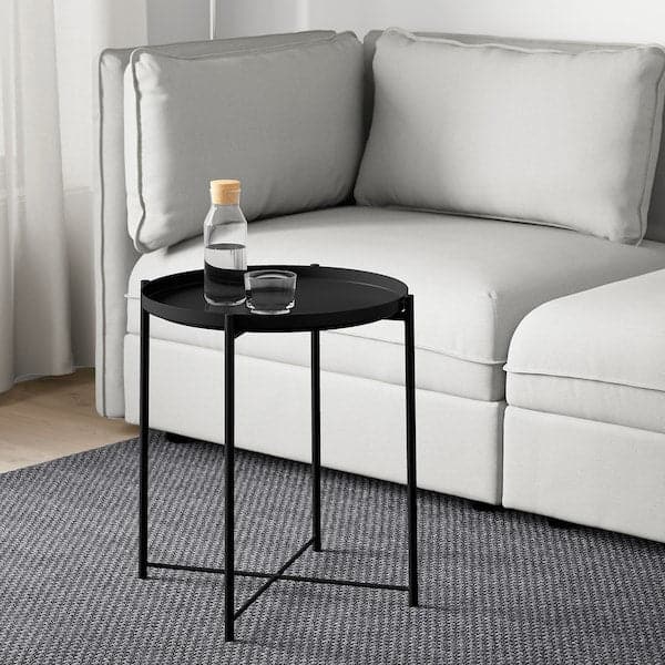 GLADOM - Tray table, black, 45x53 cm - best price from Maltashopper.com 50411990