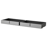 GLADSTAD upholstered bed storage box, Kabusa light grey, 200 cm, 2 pack
