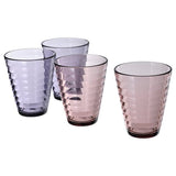 GLASMAL glass, mixed colours, 34 cl, 4 pack
