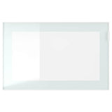 GLASSVIK glass door, white/light green frosted glass, 60x38 cm