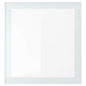 Ikea GLASSVIK - Glass door, white/light green frosted glass, 60x64 cm