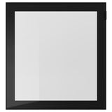 GLASSVIK glass door, black/clear glass, 60x64 cm