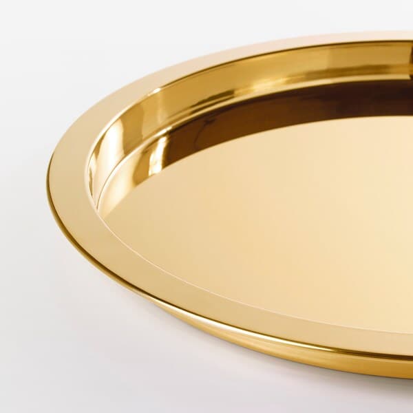 GLATTIS - Tray, brass-colour, 38 cm - best price from Maltashopper.com 70350113