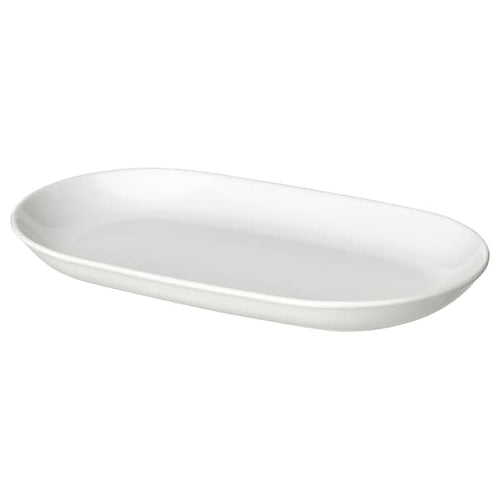 GODMIDDAG - Serving plate, white, 27x14 cm