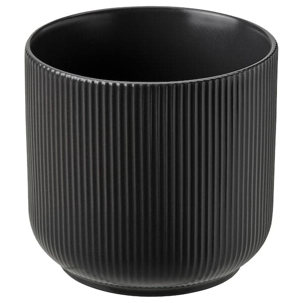 GRADVIS - Plant pot, in/outdoor black, 12 cm - best price from Maltashopper.com 50494792