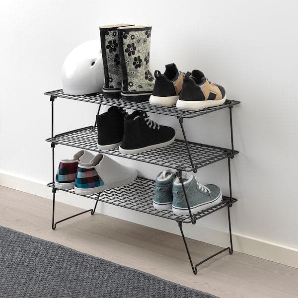 Ikea GREJIG - Shoe rack, grey, 58x27x17 cm