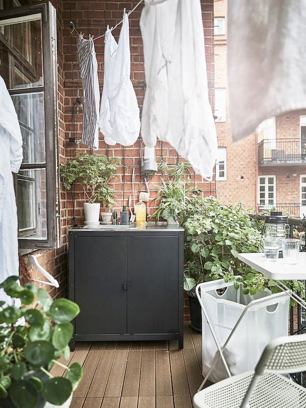 GRILLSKÄR - Door/side units/back, black/stainless steel outdoor, 86x61 cm - best price from Maltashopper.com 10471448