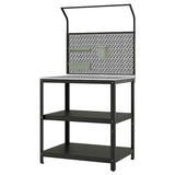 GRILLSKÄR kitchen island w back panel, stainless steel/outdoor, 86x61x176 cm