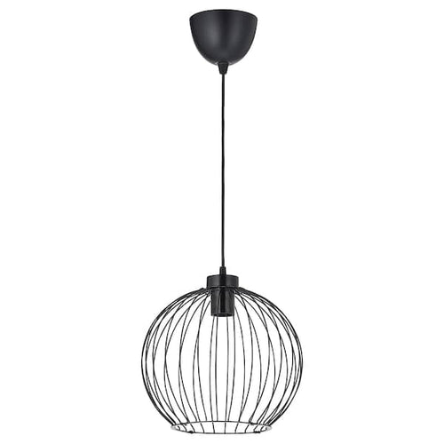 GRINDFALLET - Pendant lamp, black, 30 cm