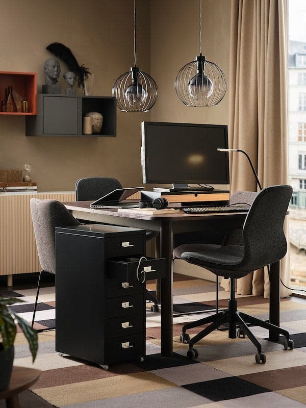 GRINDFALLET - Pendant lamp, black, 30 cm - best price from Maltashopper.com 20502487