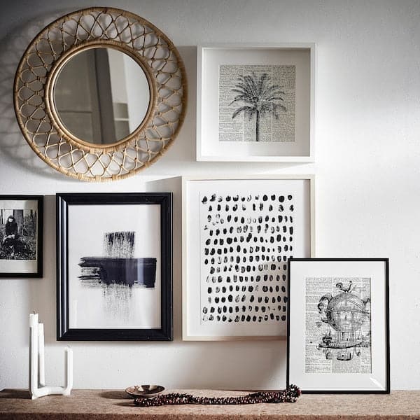 Ikea GRINSBOL - Mirror, rattan, 55 cm