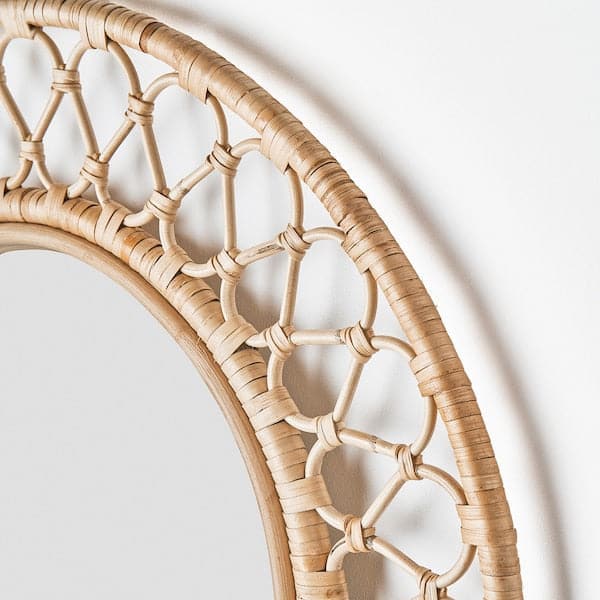 Ikea GRINSBOL - Mirror, rattan, 55 cm