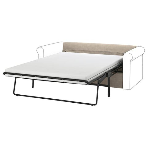 GRÖNLID - Elemento letto a 2 posti, Hillared beige , - best price from Maltashopper.com 99536432