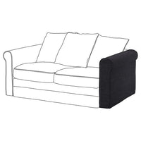 GRÖNLID cover for armrest, Hillared anthracite