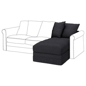 GRÖNLID - Chaise-longue cover, Hillared anthracite , - best price from Maltashopper.com 60517444