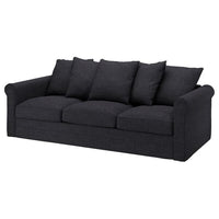 GRÖNLID cover for 3-seat sofa, Hillared anthracite, 247 cm