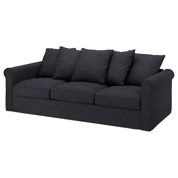 GRÖNLID 3-seater sofa bed cover, Hillared anthracite Best