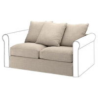 GRÖNLID cover for 2-seat section, Hillared beige