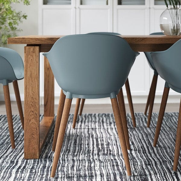 Ikea GRÖNSTA - Chair with armrests, in/outdoor, grey-turquoise