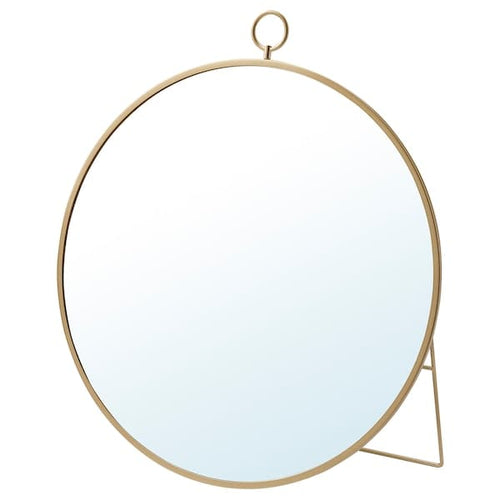 GRYTÅS - Mirror, gold-colour, 40 cm