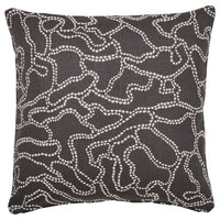 GULDFLY cushion cover, anthracite/off-white, 50x50 cm