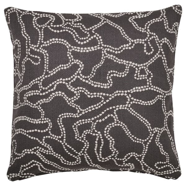 Ikea GULDFLY - Cushion cover, anthracite/off-white, 50x50 cm