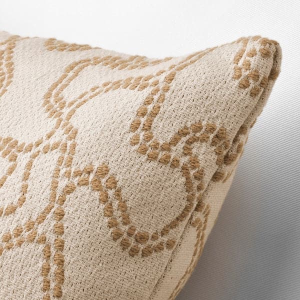 Ikea GULDFLY - Cushion cover, off-white/yellow-beige, 50x50 cm