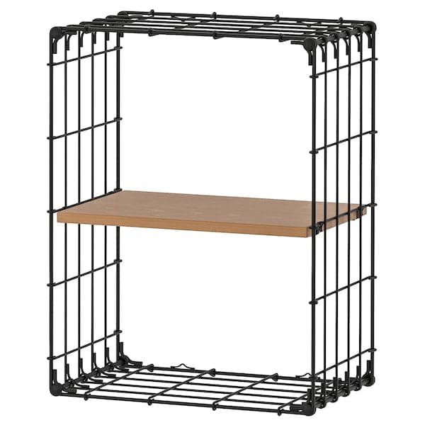 Ikea GULLHULT - Wall shelf, black/pine antique effect, 30x40 cm
