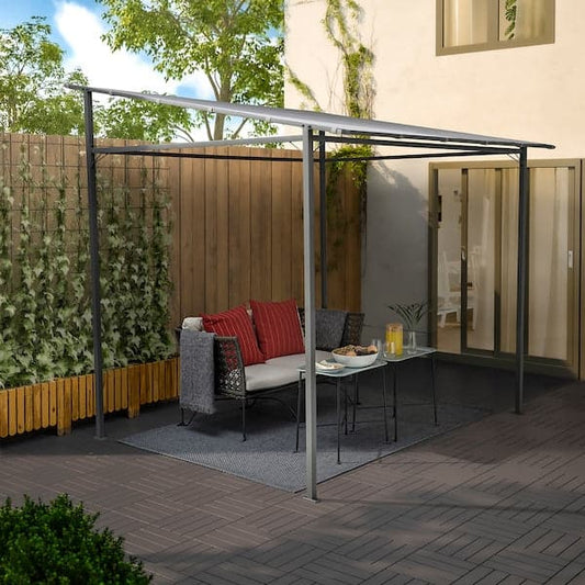 Ikea GUNNÖN - Gazebo, dark grey/grey, 238x233 cm