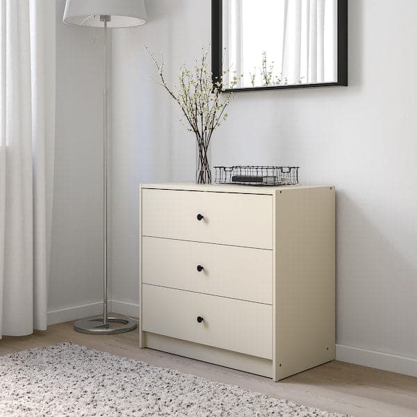 Ikea GURSKEN - Chest of 3 drawers, light beige, 69x67 cm