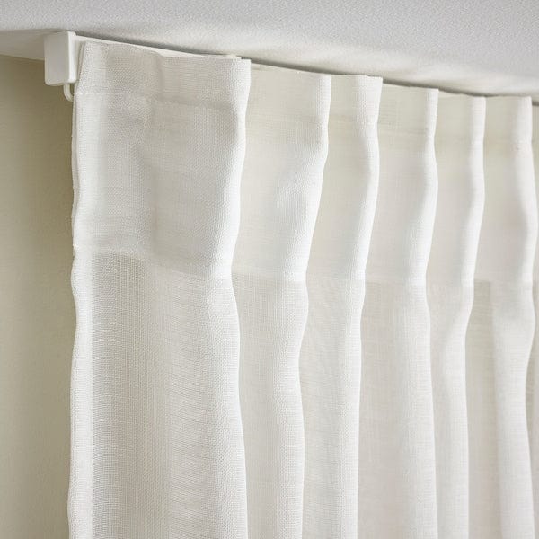 Ikea HÄLLEBRÄCKA - Thin curtain, 2 sheets, white,145x300 cm