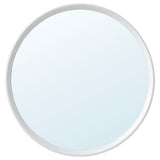 HÄNGIG mirror, white/round, 26 cm