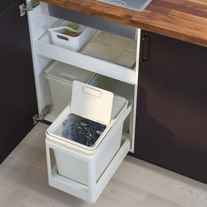 Ikea HÅLLBAR - Waste sorting solution, with pull-out/light grey, 22 l