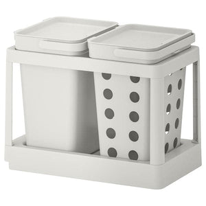 Ikea HÅLLBAR - Waste sorting solution, with pull-out ventilated/light grey, 20 l
