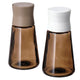 HALVTOM salt and pepper shakers, glass/brown, 6 cm, 2 pack