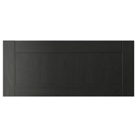 HANVIKEN drawer front, black-brown, 60x26 cm