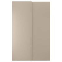 HASVIK pair of sliding doors, grey-beige, 150x236 cm