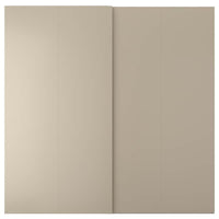 HASVIK pair of sliding doors, grey-beige, 200x201 cm