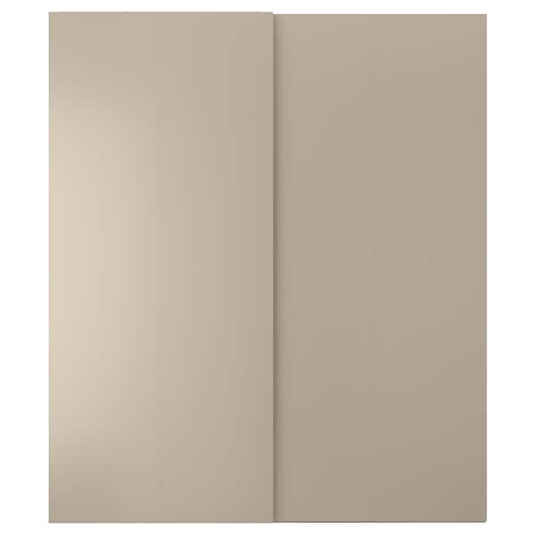 HASVIK pair of sliding doors, Width: 200.0 cmHeight: 236.0 cmRecessed depth: 7.5 cmDepth: 2.2 cm