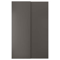 HASVIK pair of sliding doors, dark grey, 150x236 cm